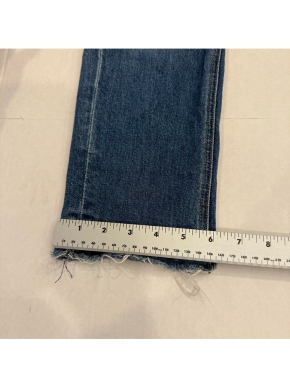Derek Lam 10 Crosby Gia Mid-Rise Cropped Flare Jeans Blue Denim Size 28 Waist - Picture 14 of 14